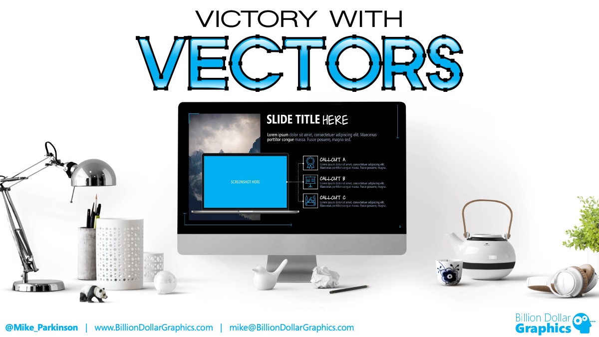 Victory With Vectors Title Slide For Presentation
